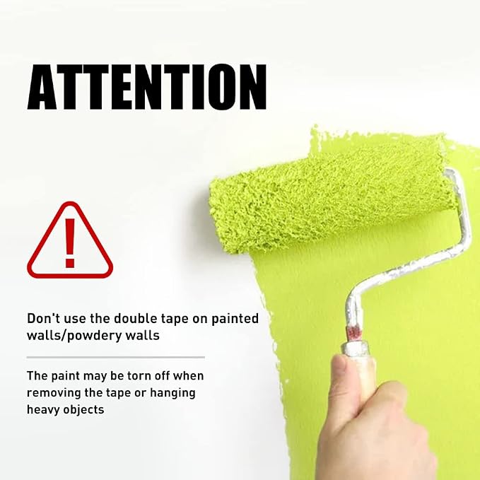 Double Sided Tape Heavy Duty, 3/4 in Clear Acrylic Mounting Tape, 10 ft |
