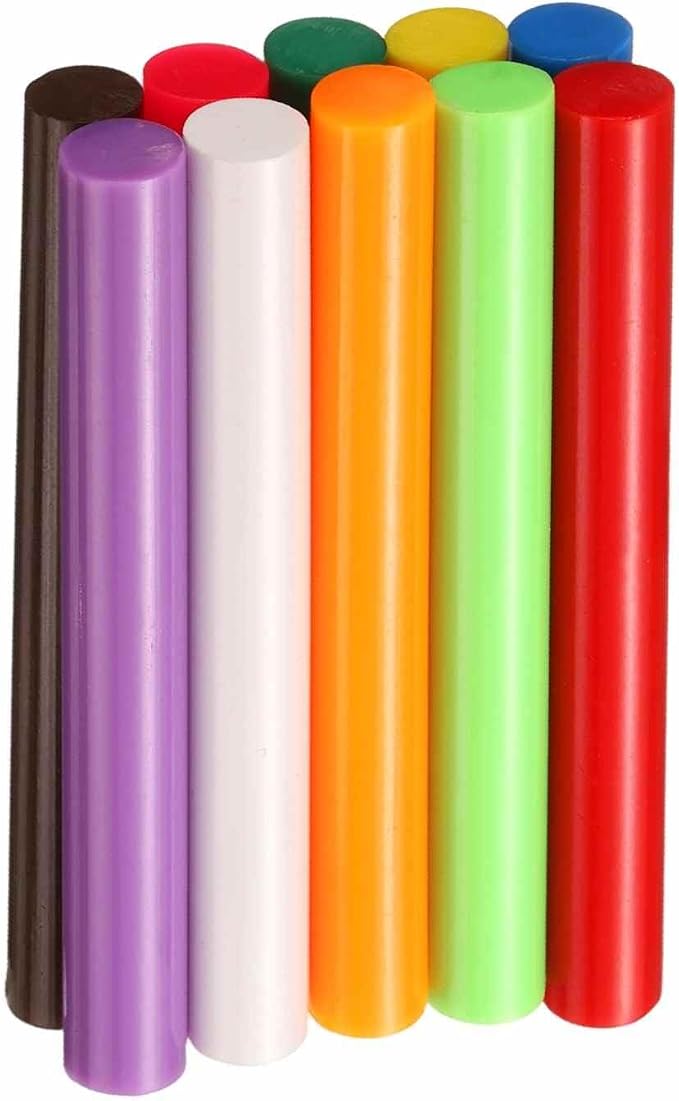 HARFINGTON 10pcs Hot Glue Sticks 0.43" Dia x 3.94" Long EVA Mini Hot Melt