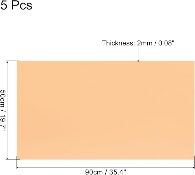MECCANIXITY EVA Foam Sheets Beige 35.4 Inch x 19.7 Inch 2mm Thick Crafts Foam