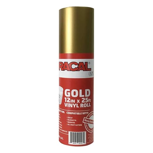 12.125" x 25ft Roll of Oracal 651 Gold Craft Vinyl