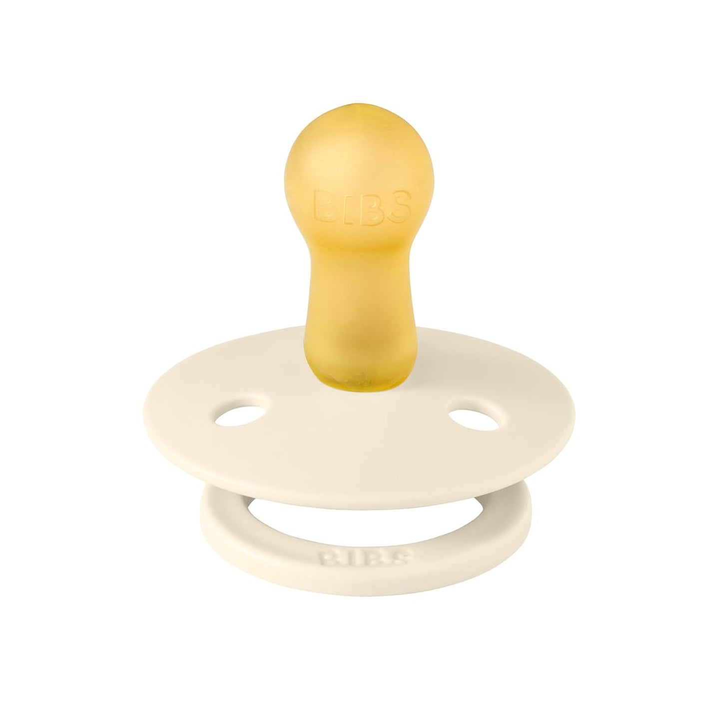 BIBS Pacifiers Colour Collection | Natural Rubber Baby Pacifier | Round Nipple | Set of 2 BPA-Free Soothers | Made in Denmark | 6+ Months (Pack of 2) | Sage/Ivory