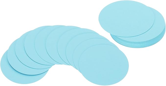 PATIKIL 2inch Circle Card Stock, Light Blue