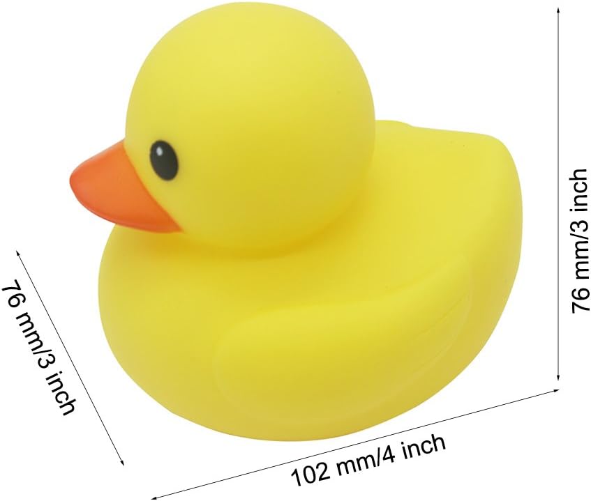 MYLIFEUNIT 4 inch Yellow Rubber Bath Ducks for Child