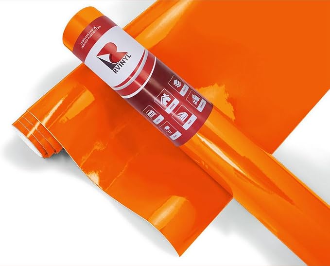 3M 7125 Bright Orange Gloss Permanent Adhesive Vinyl Roll