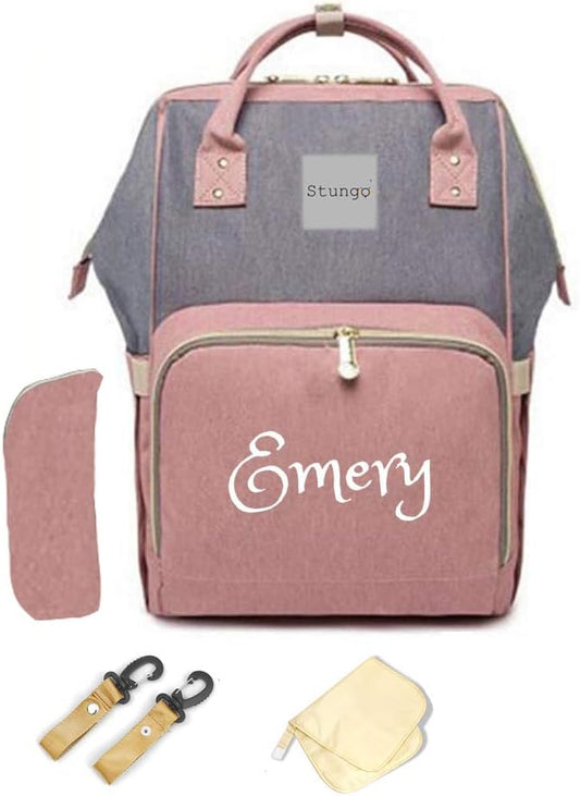 PERSONALIZED Large Diaper Bag Knapsack Custom Diaper bag Monogram Backpack