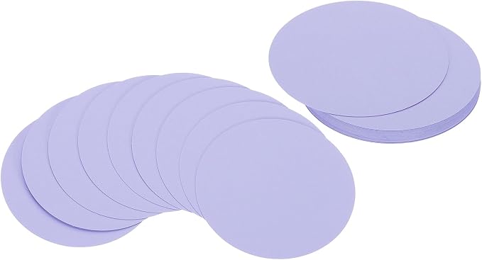 PATIKIL 6inch Circle Card Stock, Light Purple