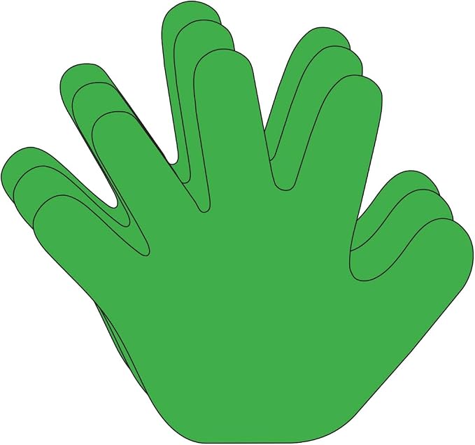 SHAPES ETC. 31 Pcs Hand Large Paper Cut-Outs 5.5in, Bulletin Board Decorations