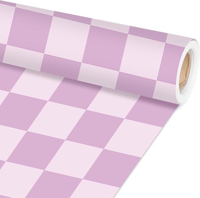 Purple Checked Bulletin Board Paper Roll Retro Pastel Purple Bulletin Board