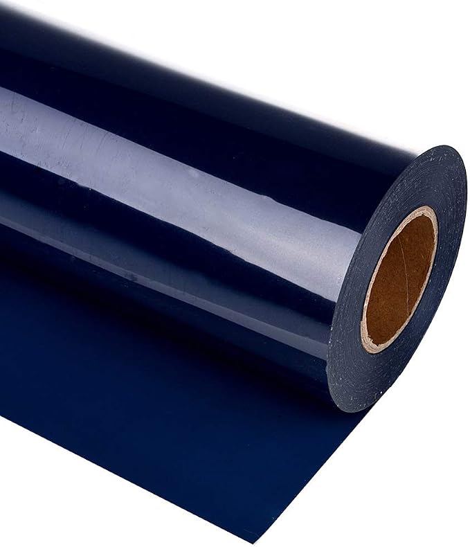 guangyintong Heat Transfer Vinyl Navy Blue HTV Rolls, Matte Surface HTV Vinyl