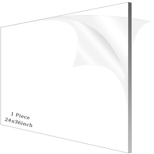 Clear Acrylic Sheet Plexiglass, 1/4" Thick Cast Acrylic Glass Sheet, Plexiglass