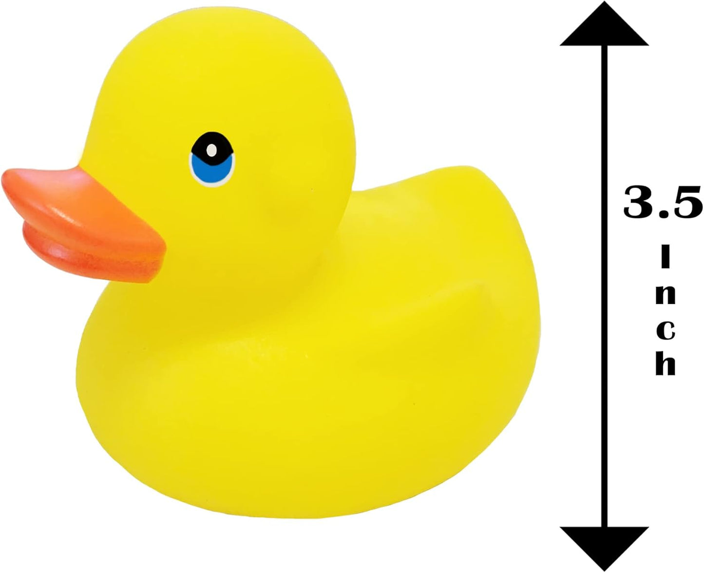 Yellow Rubber Duck Toy Duckies for Kids, Bath Birthday Gifts Baby Showers Classroom Incentives, Summer Beach and Pool Activity, 3" Inch (2-Pack)