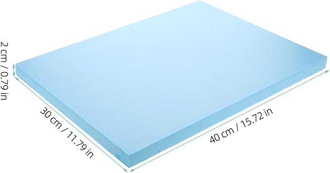 PRETYZOOM Foam Board Sheets for DIY Crafting 30x40x2cm High Density Blue