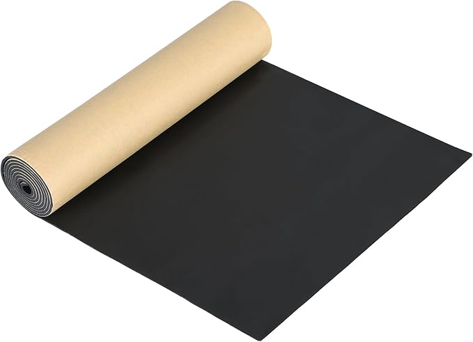 Sponge Neoprene with Adhesive Foam Rubber Sheet 1/8” Thick X 12” Wide X 54” Long