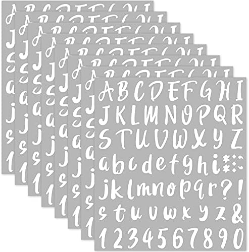 Outus 576 Pcs 8 Sheets Letters Stickers Vinyl Alphabet Number Decals Back to