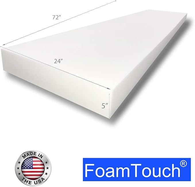 FoamTouch Upholstery Foam Cushion High Density, Made in USA