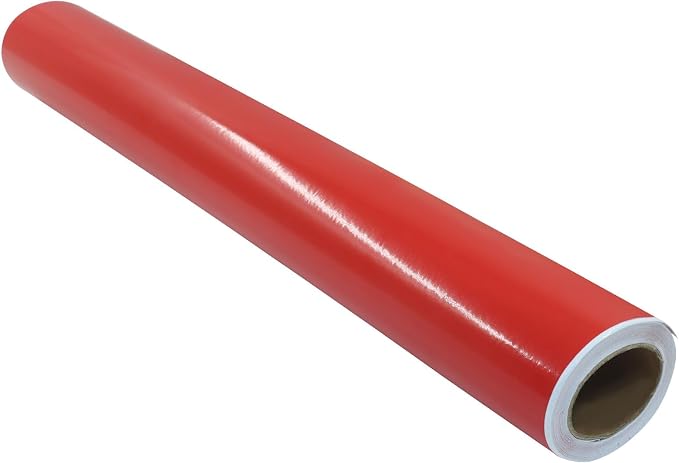 Luomorgo Red Permanent Vinyl Roll, 1 Roll | Waterproof Adhesive Vinyl,