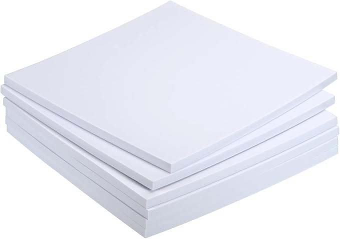 MECCANIXITY EVA Foam Sheets White 9.8 Inch x 9.8 Inch 10mm Thick Crafts Foam