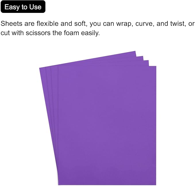 MECCANIXITY EVA Foam Sheets Dark Purple 35.4 Inch x 19.7 Inch 2mm Thick Crafts