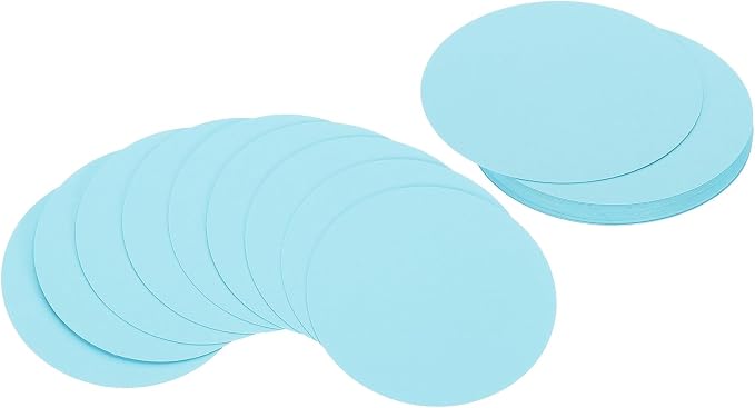 PATIKIL 3inch Circle Card Stock, Light Blue