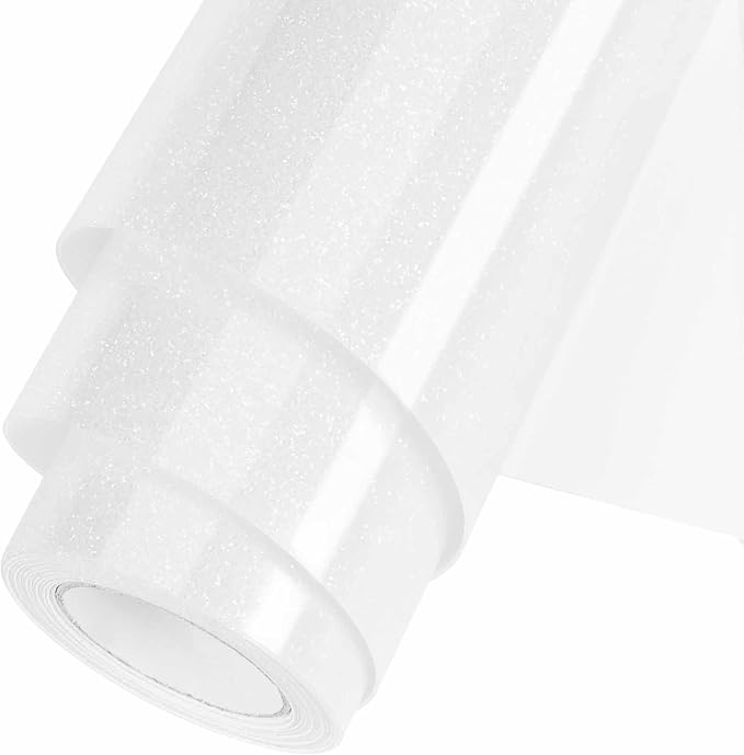 White Glitter HTV Heat Transfer Vinyl Roll 12inch x 10 ft