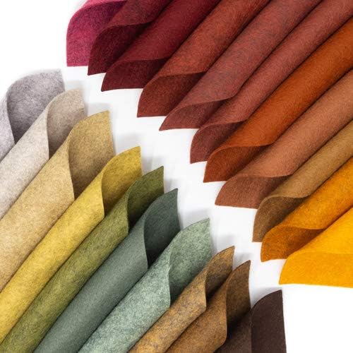 21 Felt Sheets Mix Color Fall Colors Collection Merino Wool Blend Felt Sheets