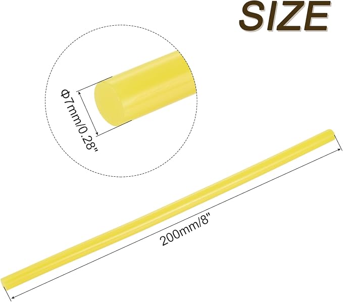 uxcell 30pcs Full Size Hot Glue Gun Sticks 8-inch x 0.27-inch High Sticky Small