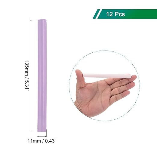 MECCANIXITY 12 Pcs Pure Purple Cylinder Sealing Wax Stick Glue Gun Wax Seal Rod