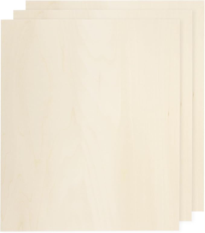 MECCANIXITY 3pcs Basswood Sheets 12 x 8 x 1/8 Inch Unfinished Wood Boards