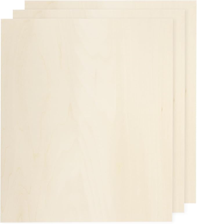 MECCANIXITY 3pcs Basswood Sheets 12 x 8 x 5/32 Inch Unfinished Wood Boards