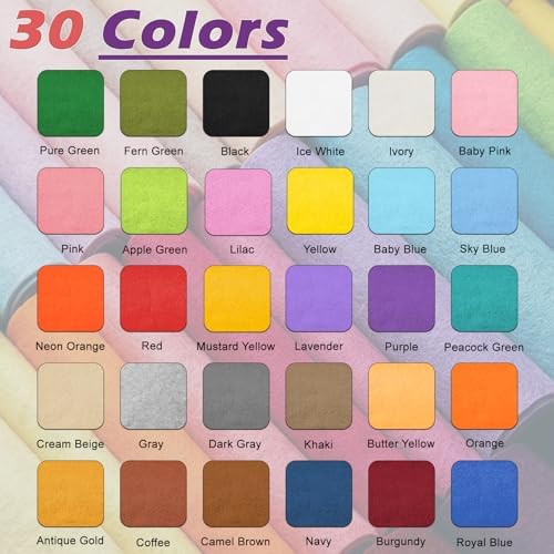 Neon Orange Felt Fabric 36'' X 36'', 1.4mm Large Felt Sheets Soft Durable