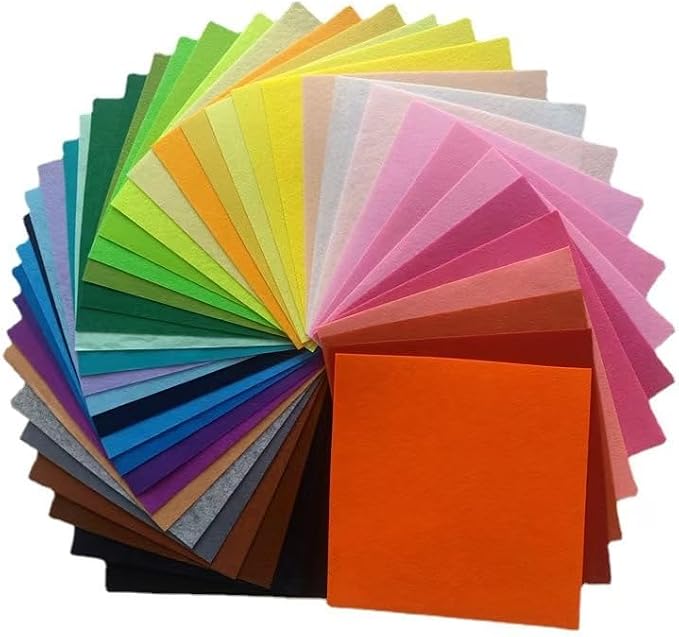 Premium Felt Fabric Sheets, 40 Pack, 8 x 12 Inches, 2mm Thickness