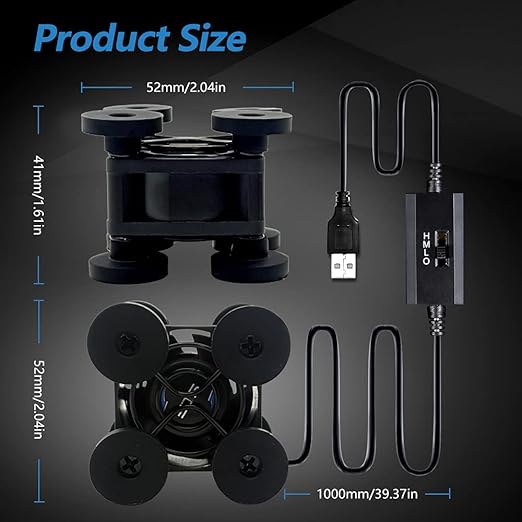 Mini, Compact 40mm x 20mm USB Fan, for VR Gear, Aquarium, Roku, Router, Raspberry Pi, Cosplay, Helmet Cooling Ventilation