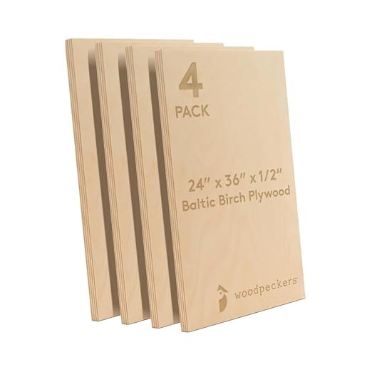 Baltic Birch Plywood 24 x 36 x 1/2 Inch - 12 mm Craft Wood