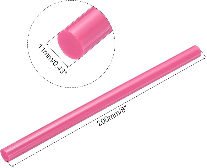 uxcell Mini Hot Glue Sticks for Glue Gun 11mm x 200mm Pink 12pcs