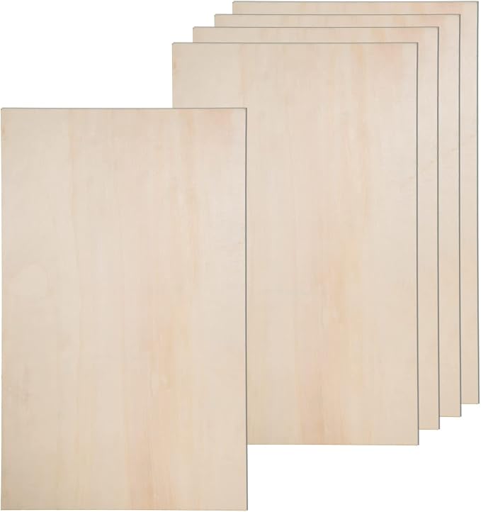 24 Pack Basswood Sheets for Crafts 12 x 20 x 1/8 Inch- 3mm Thick Plywood Sheets