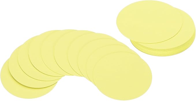 PATIKIL 2inch Circle Card Stock, Light Yellow