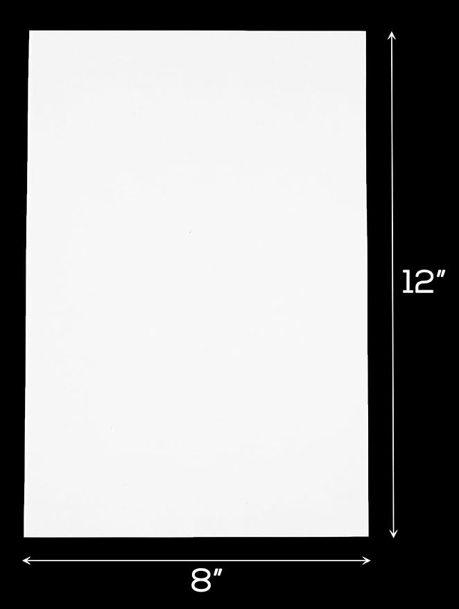 CleverDelights White 8" x 12" Foam Sheets