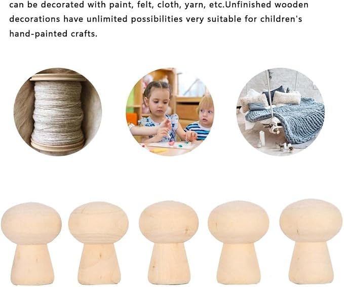 Unfinished Wooden Peg Doll Bodies 20 Pack
