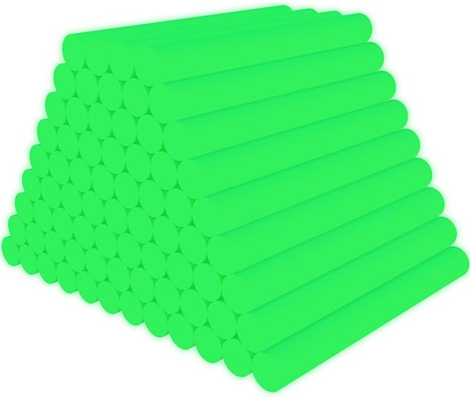 72 Pack 0.43x4 Glow in the Dark Glue Sticks, Hot Melt Glue Sticks Crafting DIY