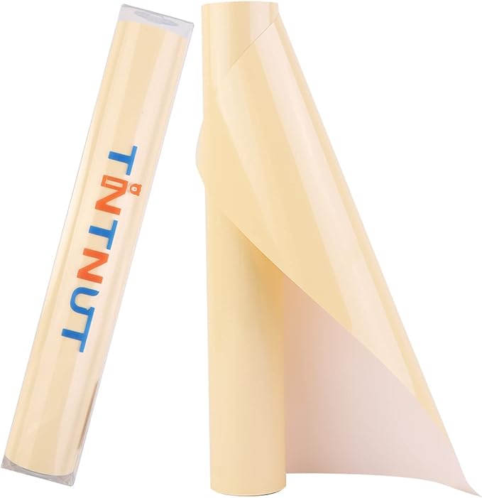 Tintnut Light Yellow Heat Transfer Vinyl, 10inx6ft Iron on Vinyl | Neutral boho