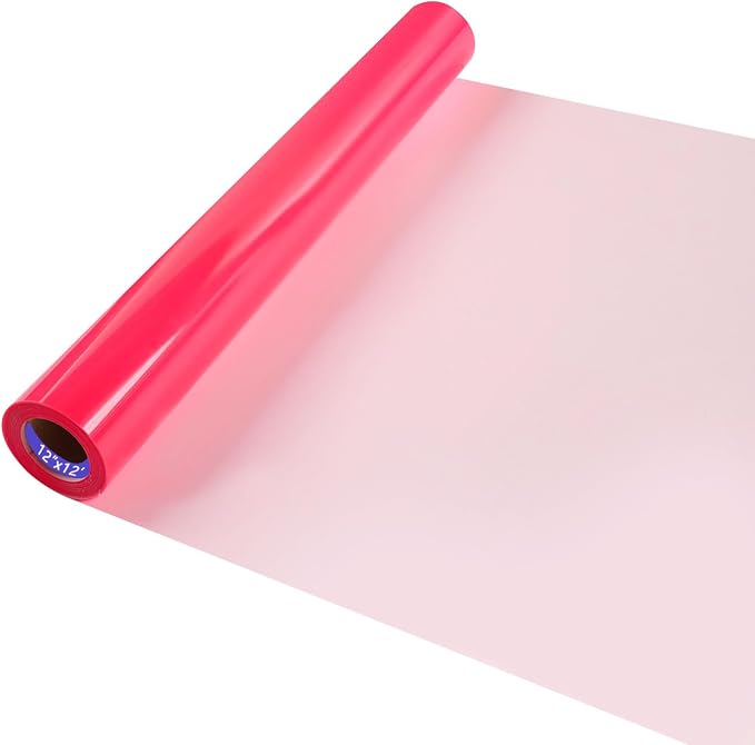 HTV Neon Red Iron on Vinyl 12Inch by 12ft Roll HTV Heat Transfer Vinyl