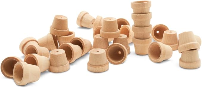 Mini Craft Flower Pot 5/8-inch x 9/16-inch, Model & Dollhouse, by Woodpeckers