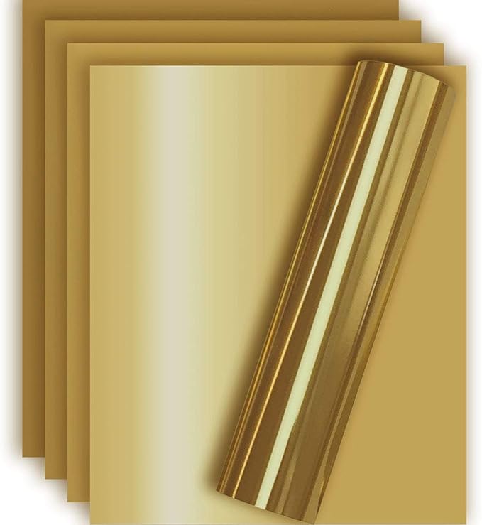Light Gold Metallic Foil HTV Heat Transfer Vinyl