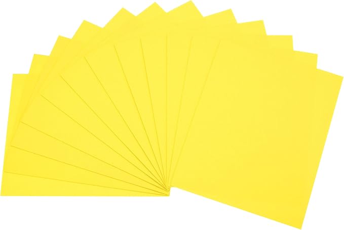 uxcell Lemon Yellow EVA Foam Sheets, 11.8x7.9 in 2mm Thick Handicraft Foam Paper