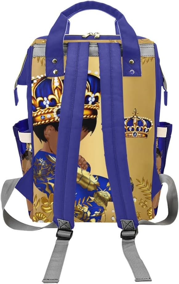 Gold Blue Hat Cute Baby Boy Diaper Bags with Name Waterproof Mummy Backpack Nappy Nursing Baby Bags Gifts Tote Bag for Women