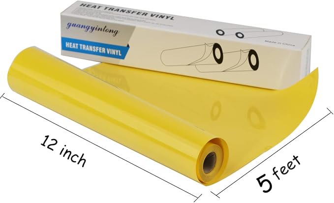 Guangyintong Yellow HTV Rolls, Iron on Vinyl