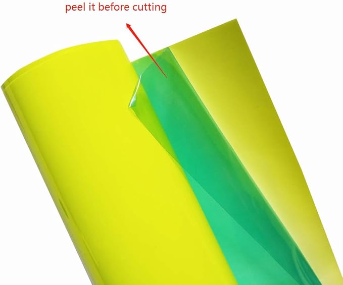 guangyintong Fluorescent Heat Transfer Vinyl Neon Yellow HTV Rolls, HTV Vinyl