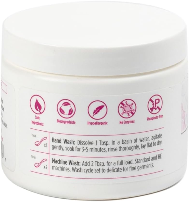 FOREVER NEW Delicate Hypoallergenic Laundry Detergent Powder - 6-8 Large Loads - Gentle washing detergent for Silk, Cashmere, Bra, Undergarments, Cotton, Wool, etc. - Unscented - 4oz