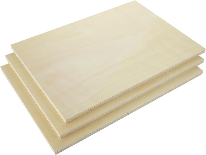 5 Pack Basswood Sheets for Crafts, Pyrography, Wood Engraving, Wood Burning