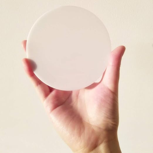 Set of 20 White Acrylic Discs, 1/8" Thick Round Transparent Circle Blanks